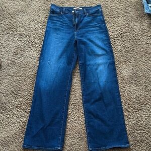 Women's Blue Wide-Leg Jeans